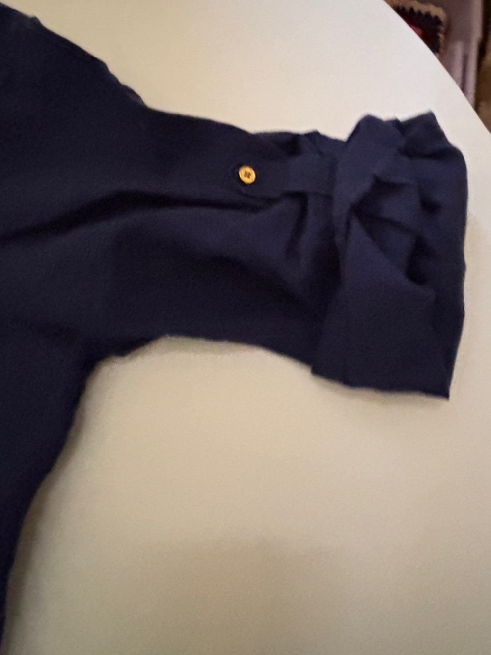 Lauren Ralph Lauren 100% Linen Navy Button-Up Utility Shirt Women’s 3X or XXXL - Picture 11 of 11